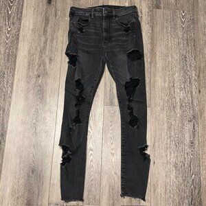 American Eagle Next Level Stretch Distressed Skinny Jeans Womens Size 6 Regular